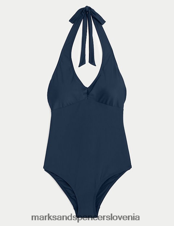 kopalke z ovratnikom mornarica Marks & Spencer kopalke in oblačila za plažo ženske 6T8F6X871