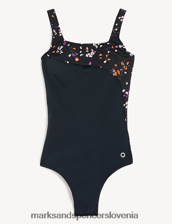 potiskane podložene kopalke z okroglim izrezom multi Marks & Spencer kopalke in oblačila za plažo ženske 6T8F6X2364