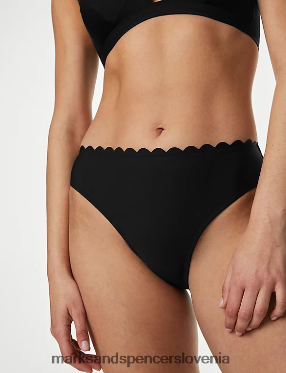 neoprenski spodnji del bikinija z visokimi nogavicami Črna Marks & Spencer kopalke in oblačila za plažo ženske 6T8F6X3289