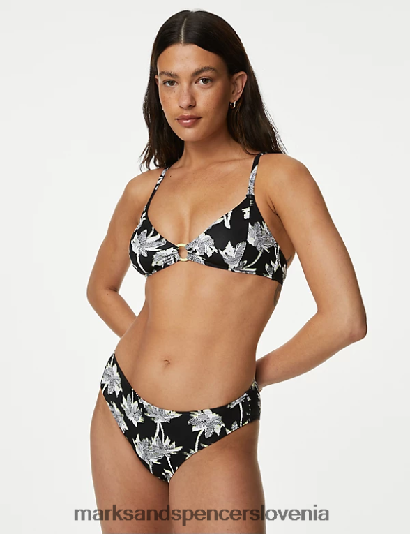 potiskani spodnji del bikinija z visokimi nogavicami mešanica apna Marks & Spencer kopalke in oblačila za plažo ženske 6T8F6X2926