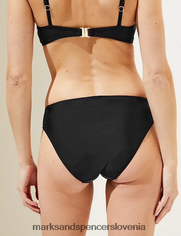 spodnji del bikinija z visokimi nogami Črna Marks & Spencer kopalke in oblačila za plažo ženske 6T8F6X2107