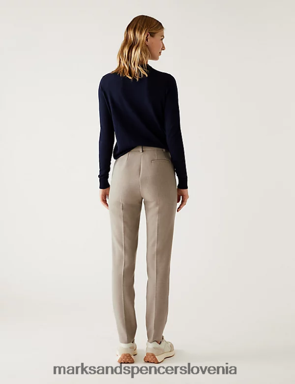 marl ozke hlače do gležnjev kamela Marks & Spencer oblačila ženske 6T8F6X2591