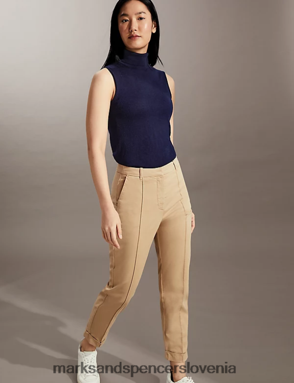 ozki chinos hlače kamen Marks & Spencer oblačila ženske 6T8F6X2126