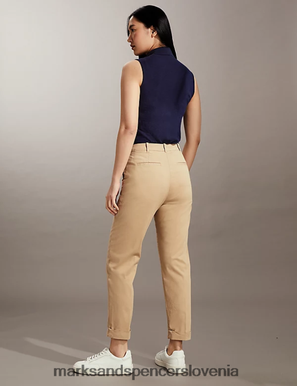 ozki chinos hlače kamen Marks & Spencer oblačila ženske 6T8F6X2126