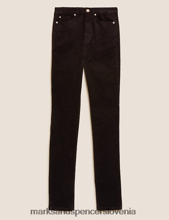sienna velvet hlače z ravnimi nogami grenka čokolada Marks & Spencer oblačila ženske 6T8F6X1615