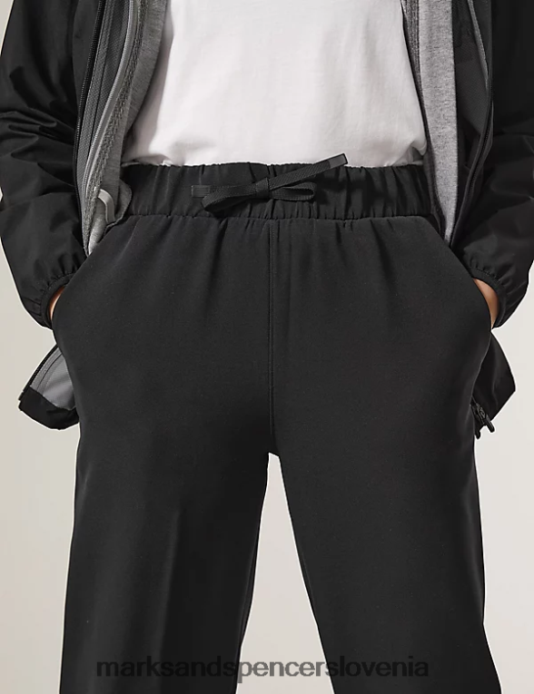 stormwear pohodne hlače z visokim pasom Črna Marks & Spencer oblačila ženske 6T8F6X3449