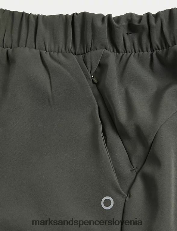 stormwear pohodne hlače z visokim pasom temno olivno Marks & Spencer oblačila ženske 6T8F6X3132