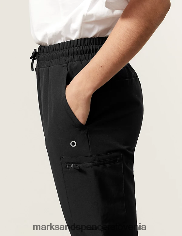 stormwear ravne pohodne hlače Črna Marks & Spencer oblačila ženske 6T8F6X3018
