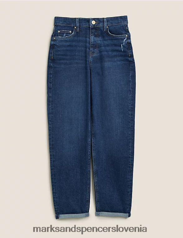 boyfriend ankle grazer jeans temno indigo Marks & Spencer oblačila ženske 6T8F6X2629