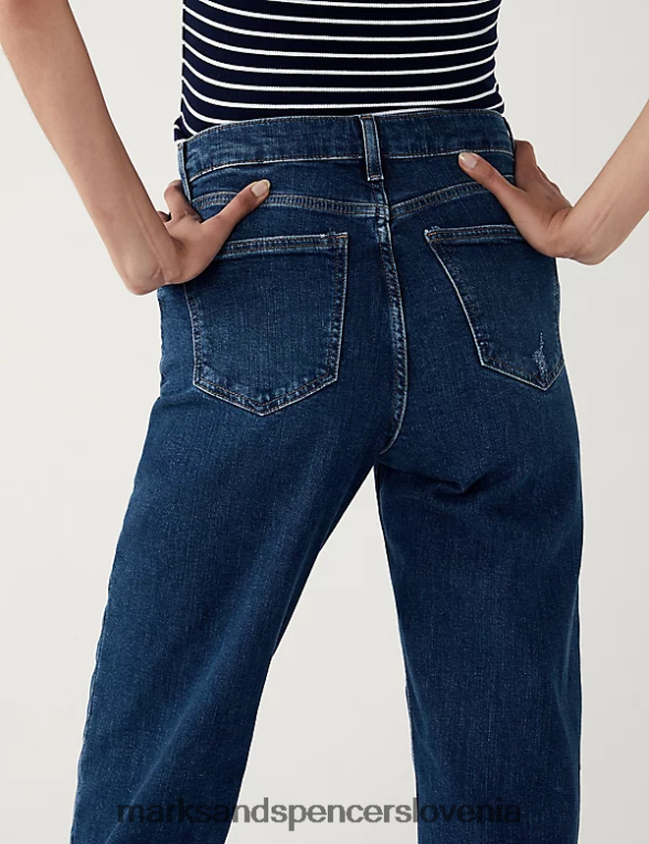 boyfriend ankle grazer jeans temno indigo Marks & Spencer oblačila ženske 6T8F6X2629