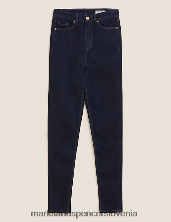 ivy supersoft ozke kavbojke z visokim pasom indigo mešanica Marks & Spencer oblačila ženske 6T8F6X784