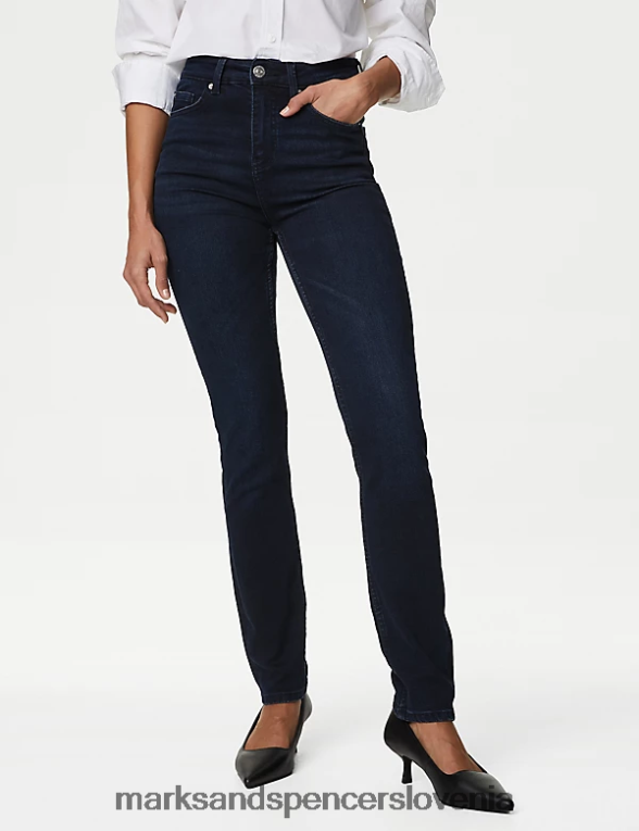 lily slim fit kavbojke z raztegljivim modra/črna Marks & Spencer oblačila ženske 6T8F6X2728