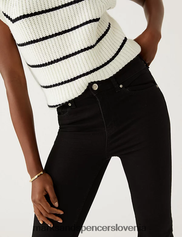 lily slim fit kavbojke z raztegljivim črna mešanica Marks & Spencer oblačila ženske 6T8F6X2353