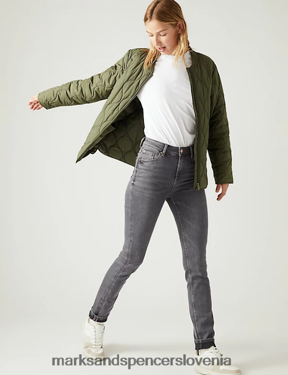 lily slim fit kavbojke z raztegljivim siva Marks & Spencer oblačila ženske 6T8F6X2726