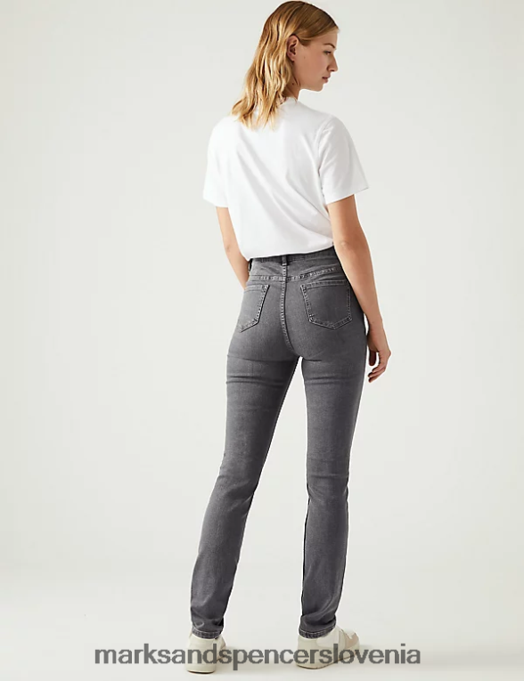 lily slim fit kavbojke z raztegljivim siva Marks & Spencer oblačila ženske 6T8F6X2726