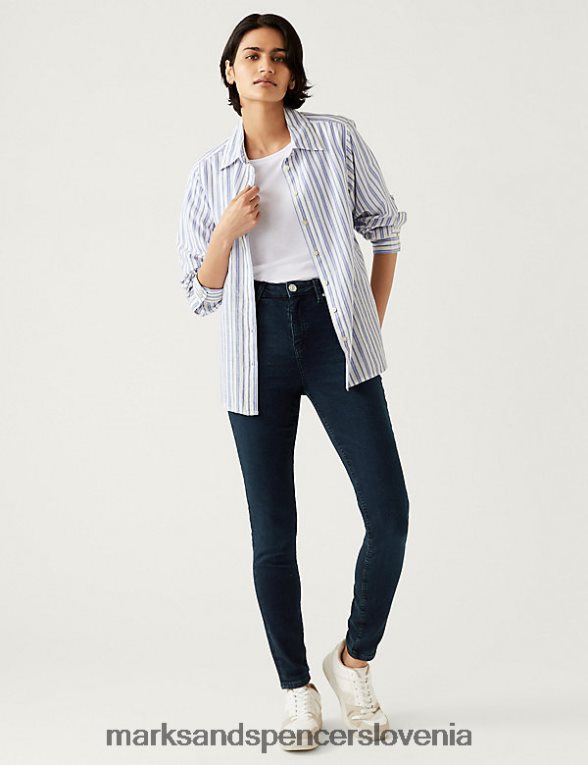 ozke kavbojke ivy modra/črna Marks & Spencer oblačila ženske 6T8F6X3410