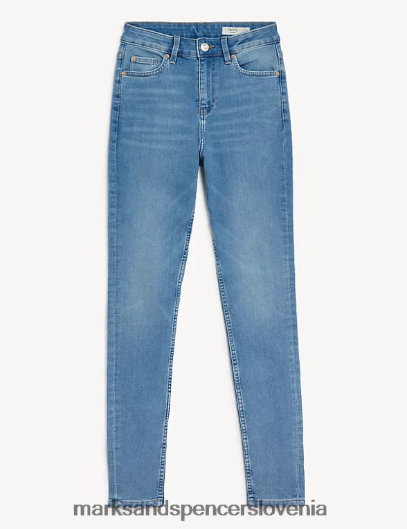 ozke kavbojke ivy svetlo indigo Marks & Spencer oblačila ženske 6T8F6X3414