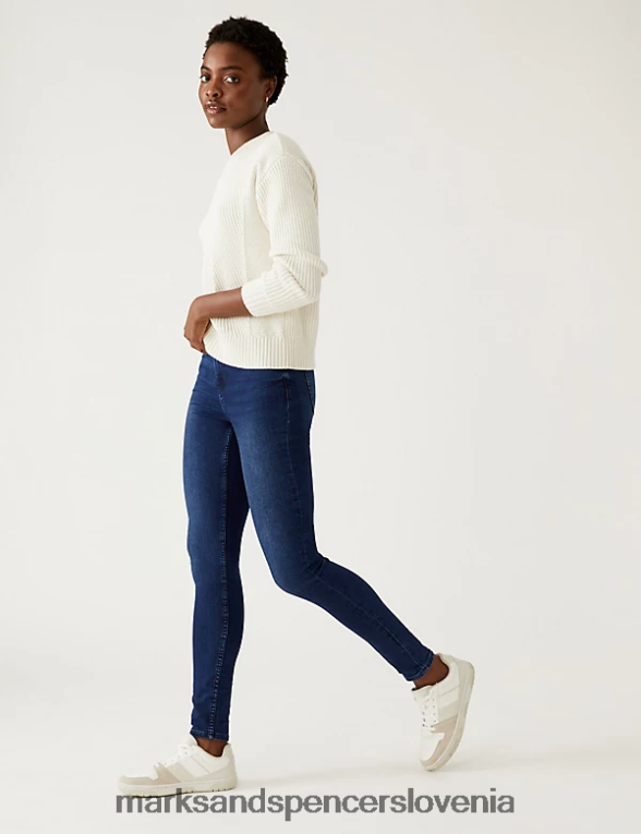 ozke kavbojke ivy temno indigo Marks & Spencer oblačila ženske 6T8F6X3412