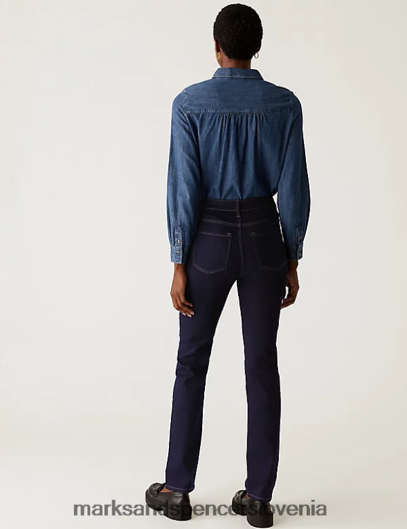 sienna ravne kavbojke z raztegljivimi nogami indigo mešanica Marks & Spencer oblačila ženske 6T8F6X2754