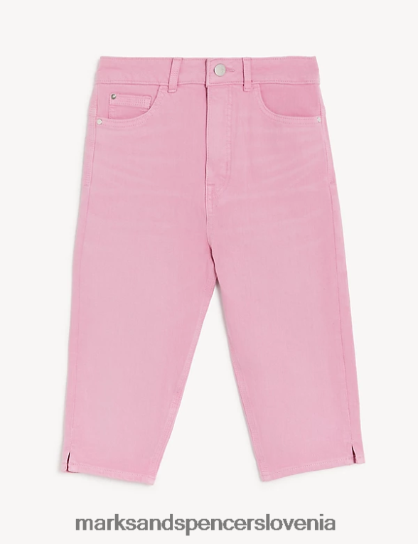 čarobne kratke hlače iz jeansa do kolen roza Marks & Spencer oblačila ženske 6T8F6X2975