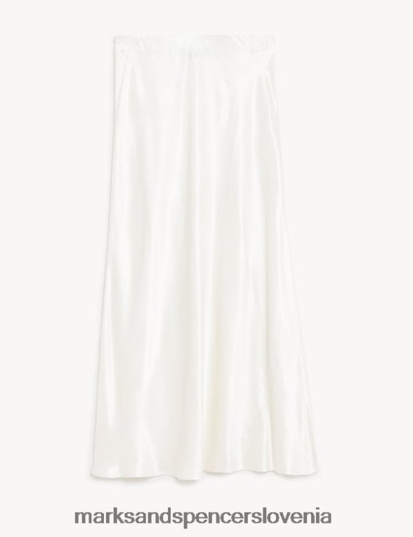 slip krilo midaxi iz satena slonovina Marks & Spencer oblačila ženske 6T8F6X1228