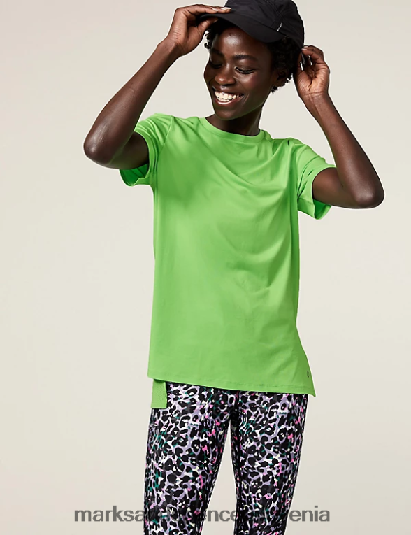 majica s širokim izrezom iz mreže apno Marks & Spencer oblačila ženske 6T8F6X2093