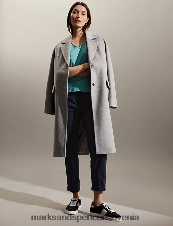 majica s kratkimi rokavi turkizna Marks & Spencer oblačila ženske 6T8F6X2943