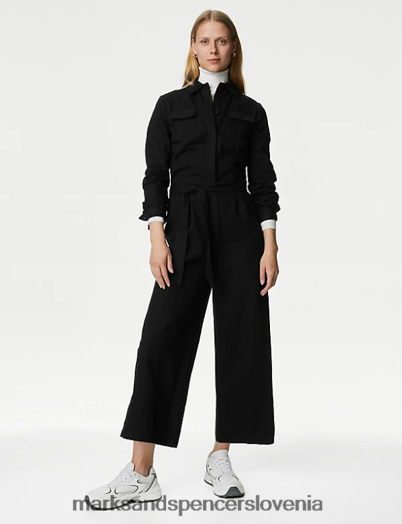 denim utility kombinezon črn denim Marks & Spencer oblačila ženske 6T8F6X2288