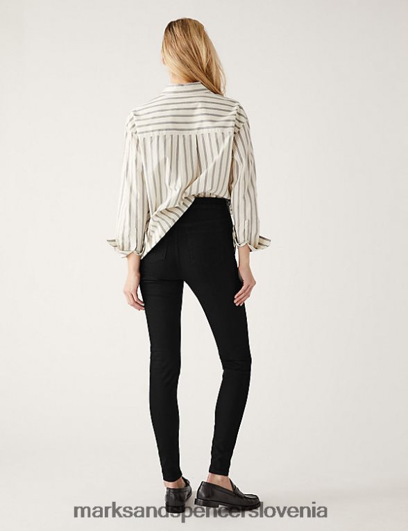 2 paketa jeggins z visokim pasom modra/črna Marks & Spencer oblačila ženske 6T8F6X3522