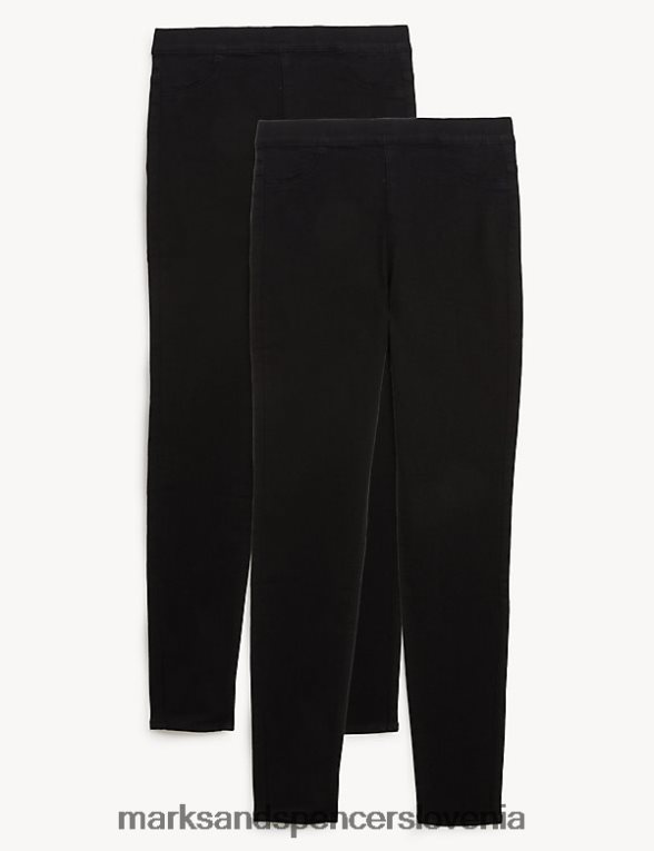 2 paketa jeggins z visokim pasom Črna Marks & Spencer oblačila ženske 6T8F6X3213