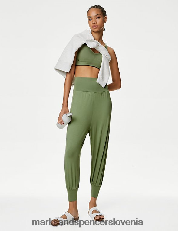 Hareem joga jogerji z visokim pasom svetel modrec Marks & Spencer oblačila ženske 6T8F6X2334