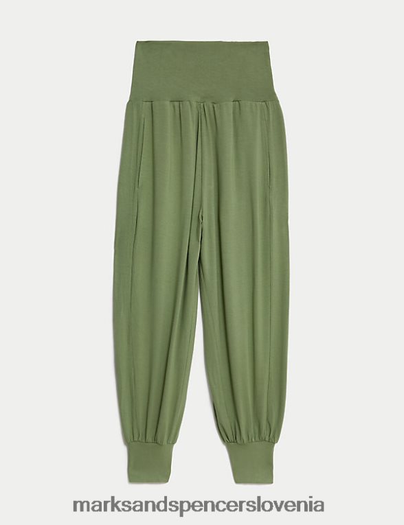 Hareem joga jogerji z visokim pasom svetel modrec Marks & Spencer oblačila ženske 6T8F6X2334
