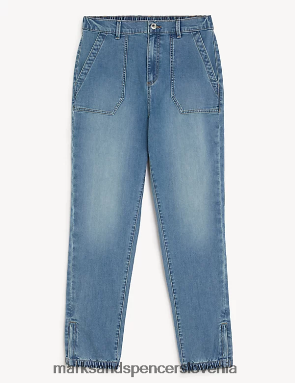 Ozki jogerji iz bogatega bombaža denim Marks & Spencer oblačila ženske 6T8F6X389