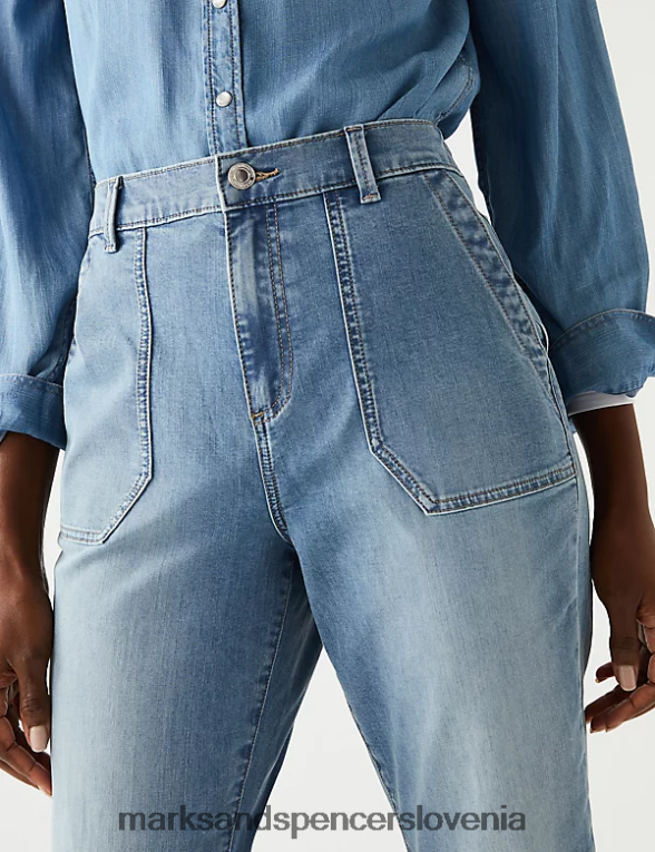 Ozki jogerji iz bogatega bombaža denim Marks & Spencer oblačila ženske 6T8F6X389