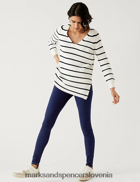 jeggings z visokim pasom indigo mešanica Marks & Spencer oblačila ženske 6T8F6X3