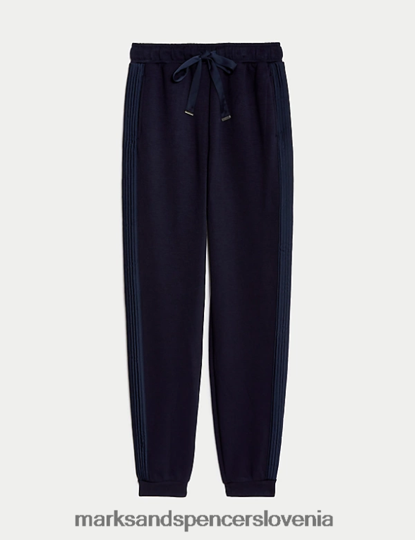 zožene joggerje s stranskimi črtami temna mornarica Marks & Spencer oblačila ženske 6T8F6X1885