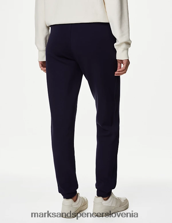 zožene joggerje s stranskimi črtami temna mornarica Marks & Spencer oblačila ženske 6T8F6X1885