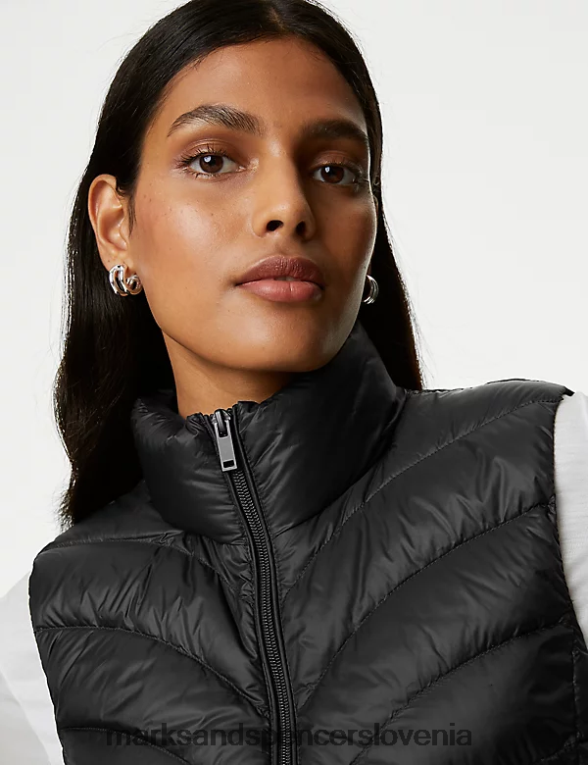 jopica s perjem in puhom Črna Marks & Spencer oblačila ženske 6T8F6X2068