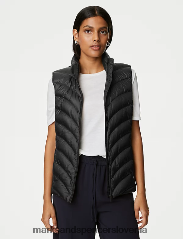 jopica s perjem in puhom Črna Marks & Spencer oblačila ženske 6T8F6X2068