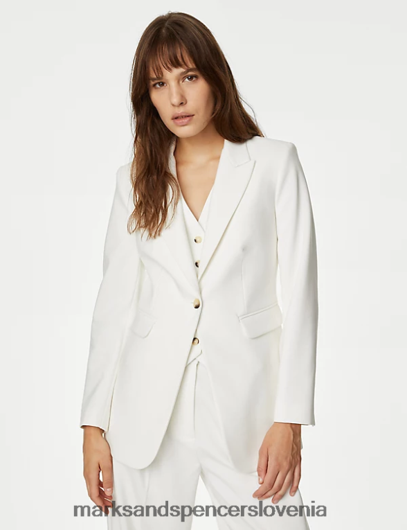 krojen blazer slonovina Marks & Spencer oblačila ženske 6T8F6X932