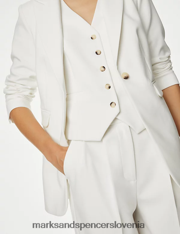 krojen blazer slonovina Marks & Spencer oblačila ženske 6T8F6X932