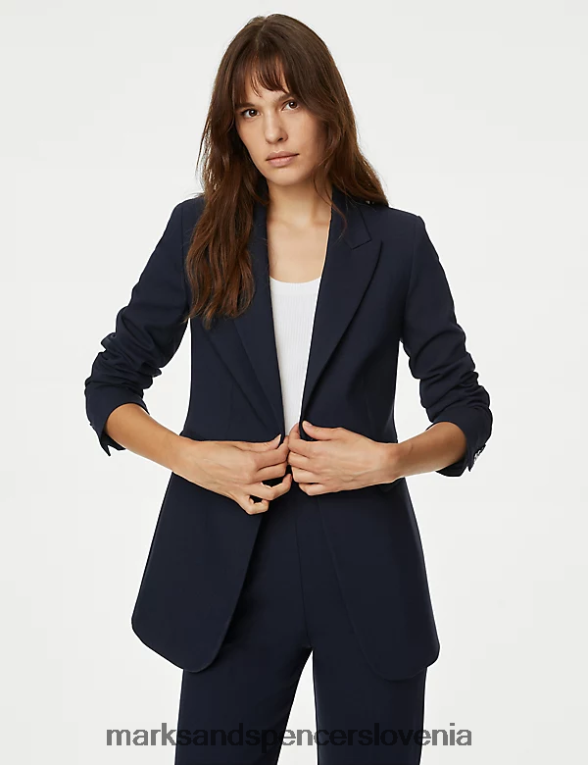 krojen blazer temna mornarica Marks & Spencer oblačila ženske 6T8F6X543