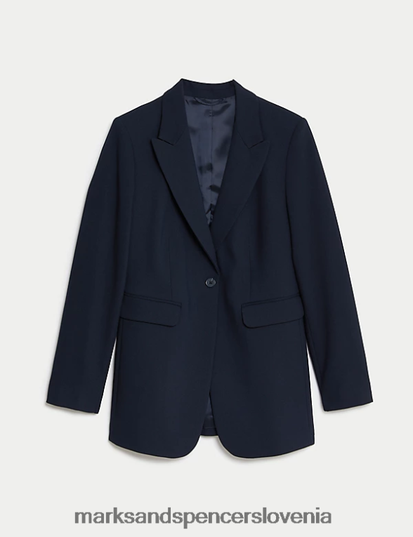 krojen blazer temna mornarica Marks & Spencer oblačila ženske 6T8F6X543