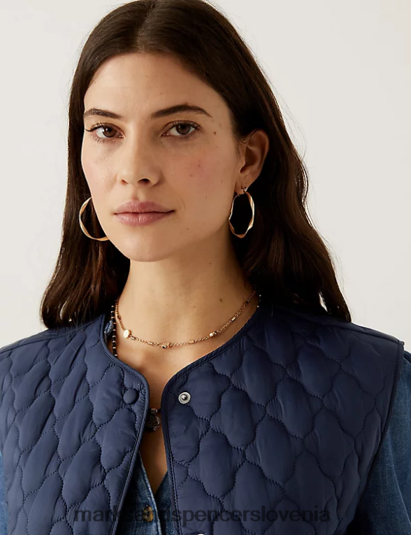 prešita jopica mornarica Marks & Spencer oblačila ženske 6T8F6X2422