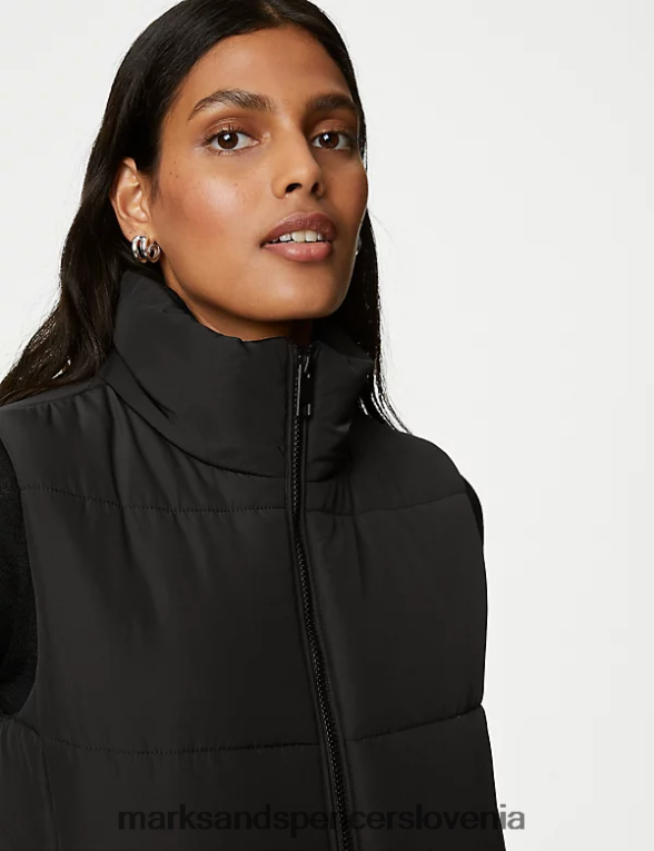 reciklirana majica z napihovalnikom thermowarmth Črna Marks & Spencer oblačila ženske 6T8F6X462