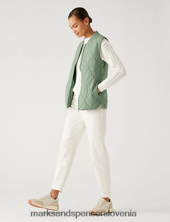 reciklirana thermowarmth lahka prešita jopica zelena Marks & Spencer oblačila ženske 6T8F6X2356