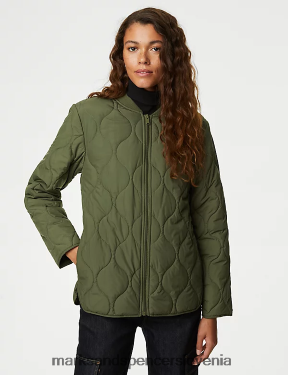 reciklirana toplotno lahka prešita jakna lovec zelena Marks & Spencer oblačila ženske 6T8F6X1760