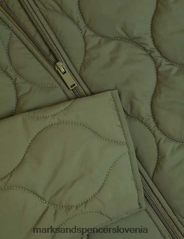 reciklirana toplotno lahka prešita jakna lovec zelena Marks & Spencer oblačila ženske 6T8F6X1760