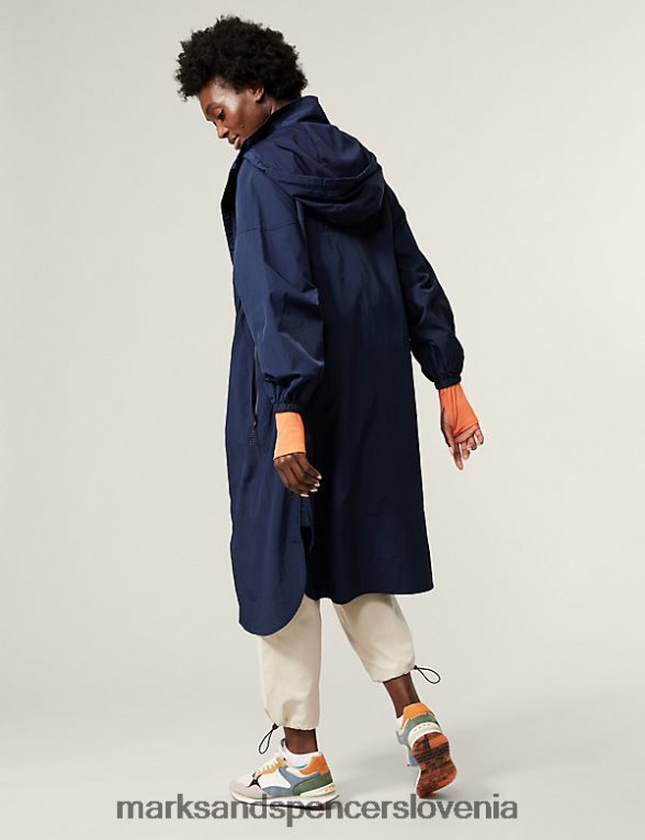 stormwear lahka parka s kapuco in parangalom mornarica Marks & Spencer oblačila ženske 6T8F6X2143