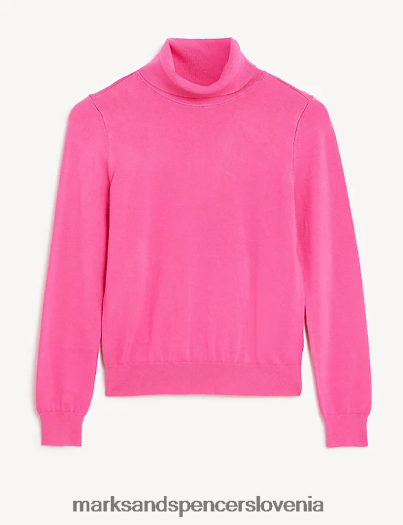 pulover z ovratnikom cvet Marks & Spencer oblačila ženske 6T8F6X1350